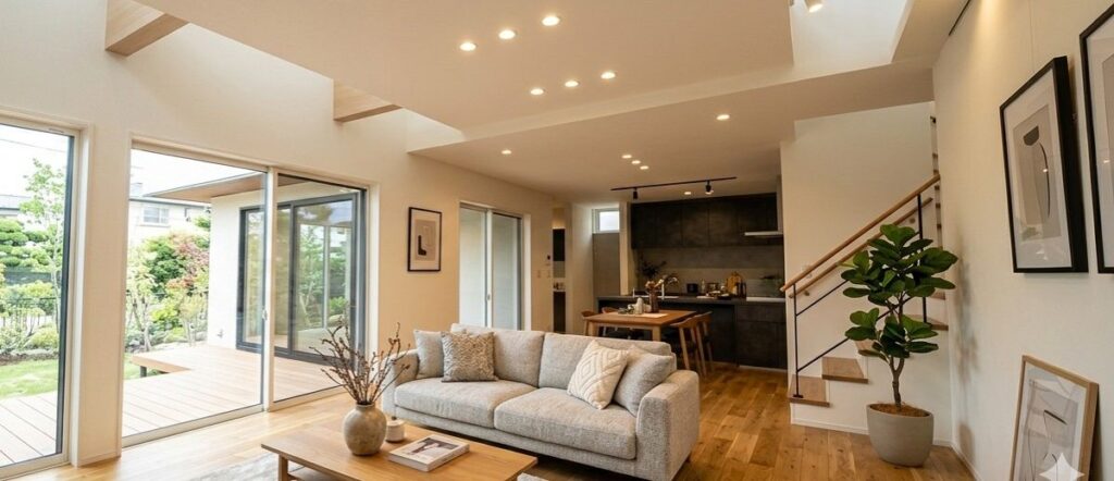 新築のダウンライト