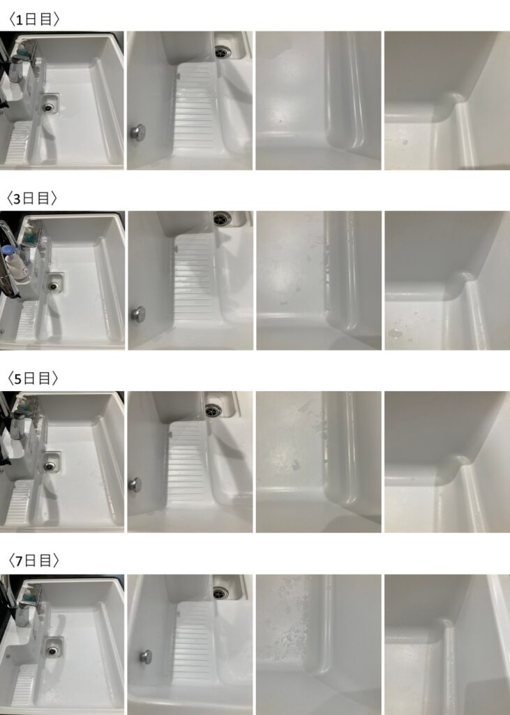 一条工務店のグレイスキッチンで1週間掃除しなかったら樹脂シンクはどうなるのかを検証