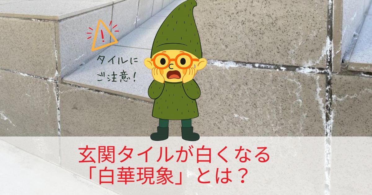 玄関タイルが白くなる白華現象とは