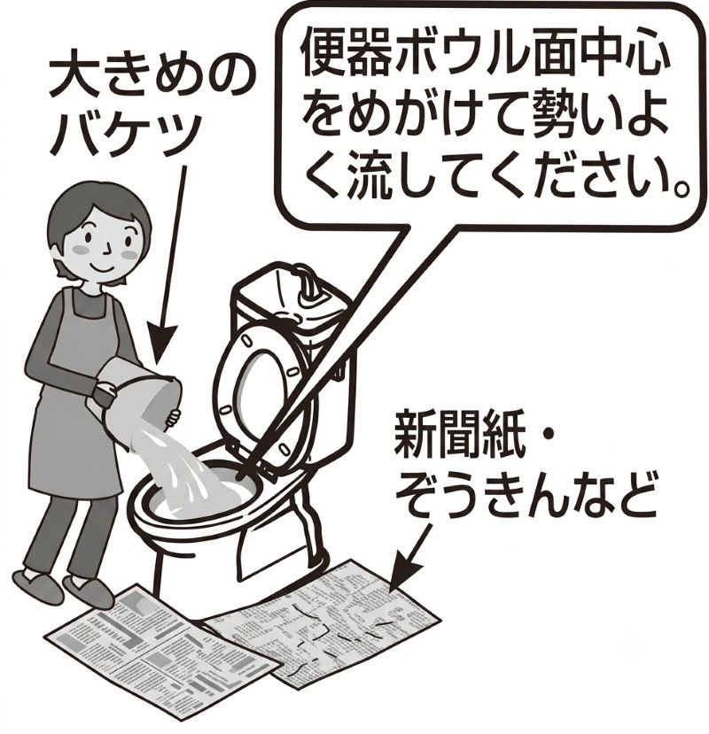totoトイレの断水時